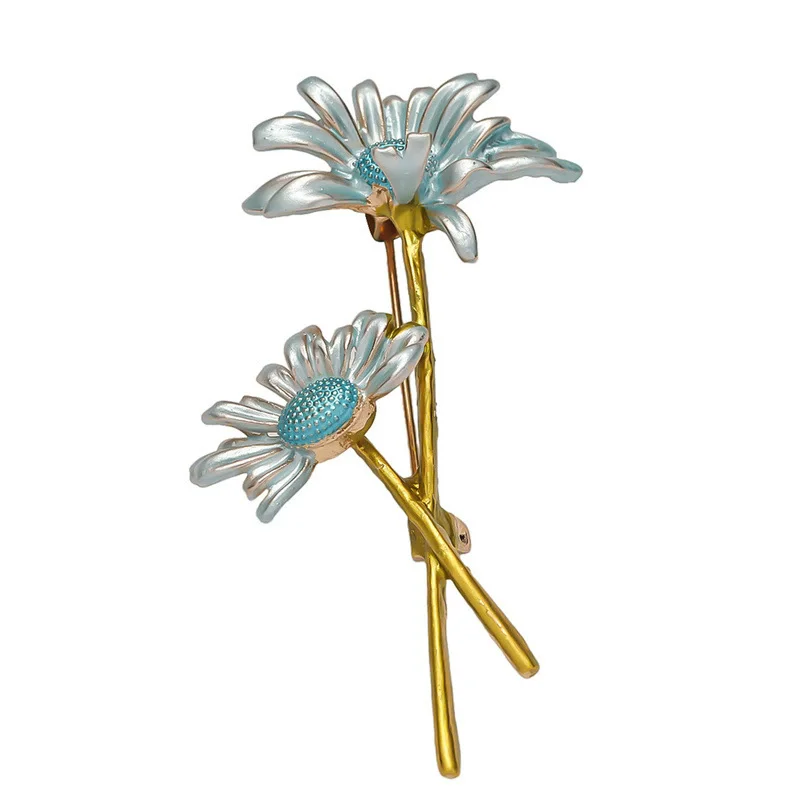 Chic Chrysanthemum Flower Brooch for Women Girls Exquisite Flower Plant Pins Brooches Jewelry Trendy Accessories Gifts 2025