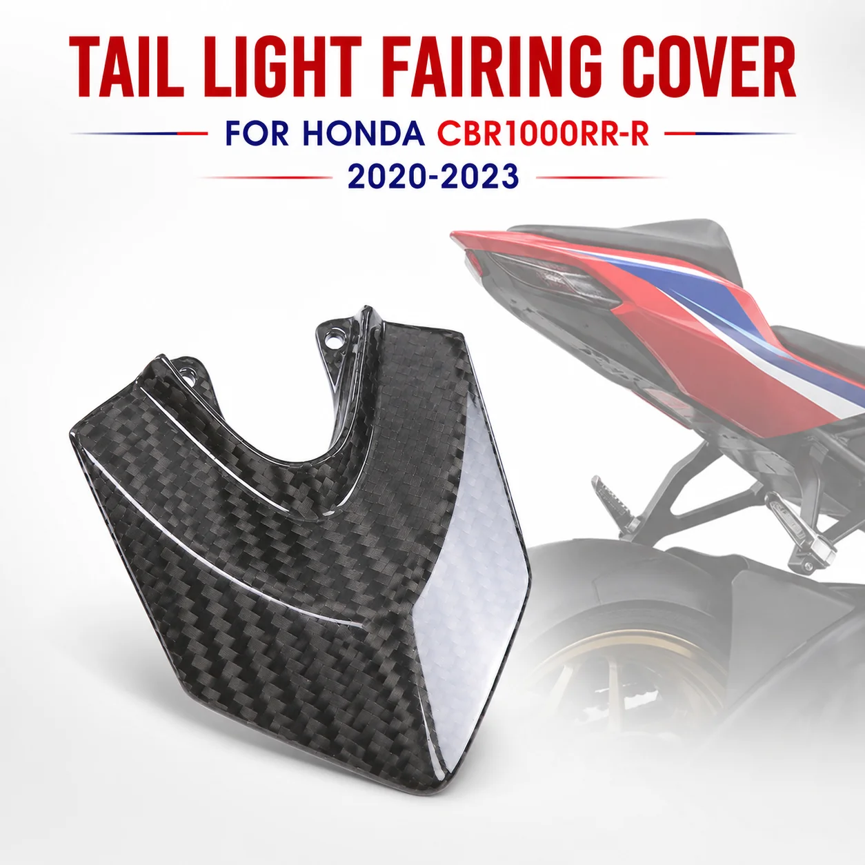 Rear Upper Tail Light Cover Carbon Fiber Tail Center Panel for Honda CBR1000RR-R Fireblade 2020-2023 Motorcycle Accessories