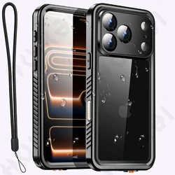 IP68 Waterproof Case For iPhone 17 16 15 14 13 12 11 Pro Max XR Plus 2025 Metal Aluminum Swimming Phone Luxury Underwater Cover