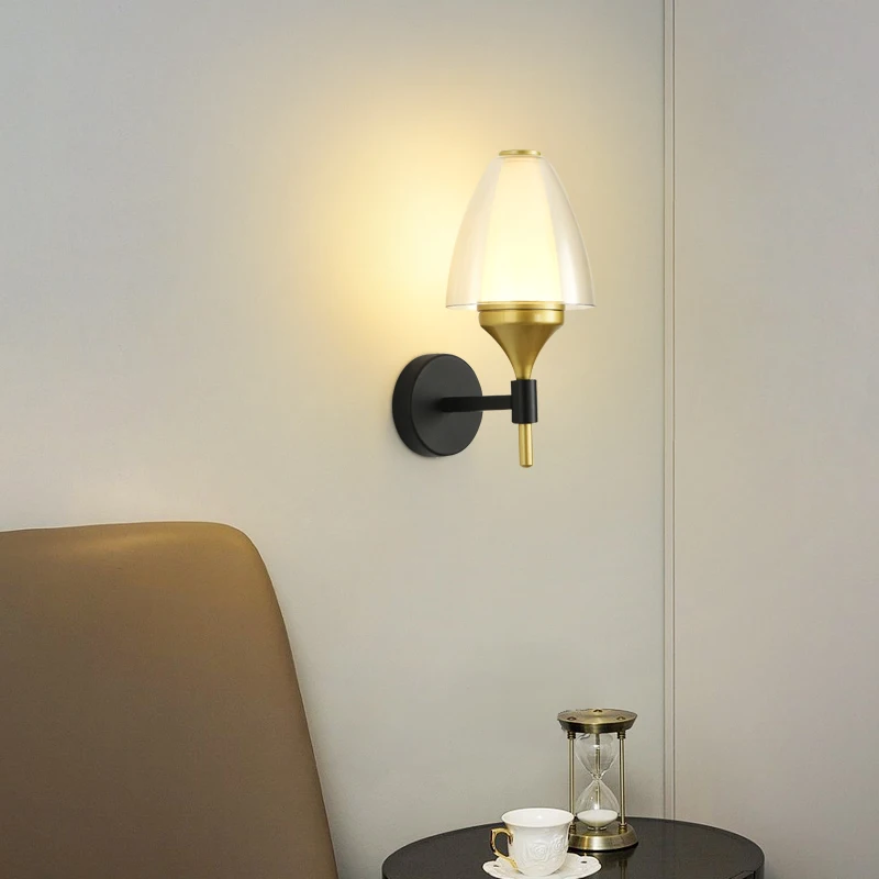 

Creative LED wall lights Modern simple interior living room bedroom bedside light Nordic art hotel corridor wall lights