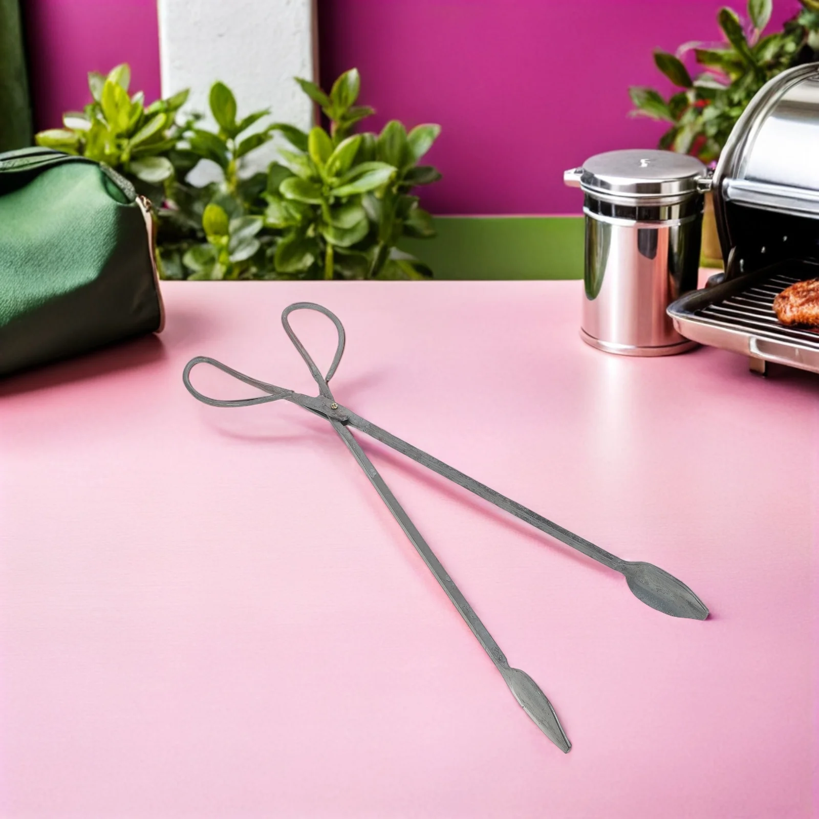 

Щипцы для огня, длина 52 см, сверхмощный железный бревенчатый захват для внутреннего камина, инструменты для дров, уличные щипцы для костра, угольный гриль