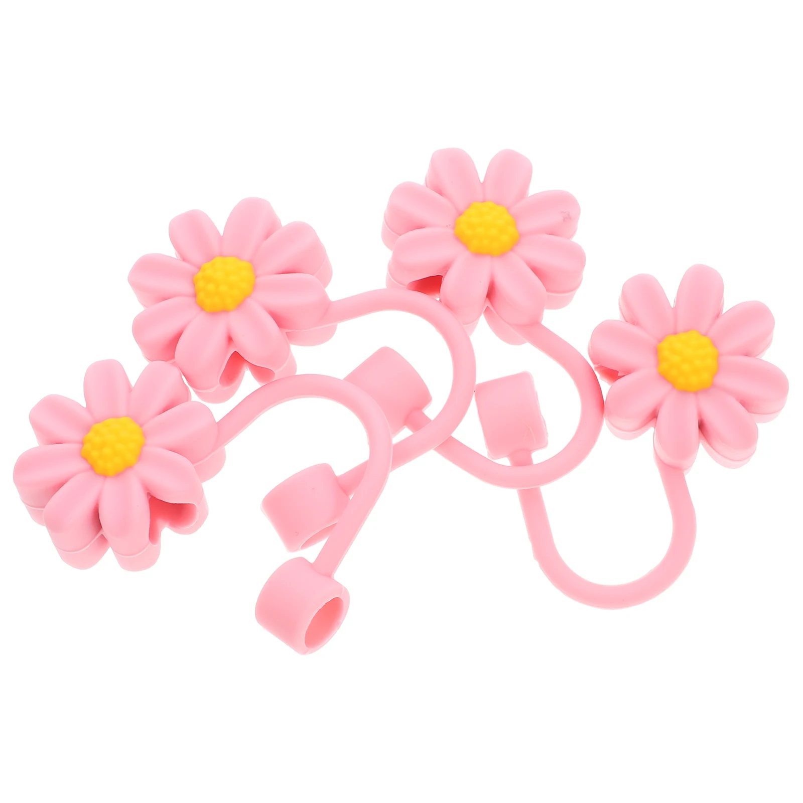

4 Pcs Dust-proof Silicone Straw Cover Straws Reusable Covers Cap Tip Strawtipcovers Toppers