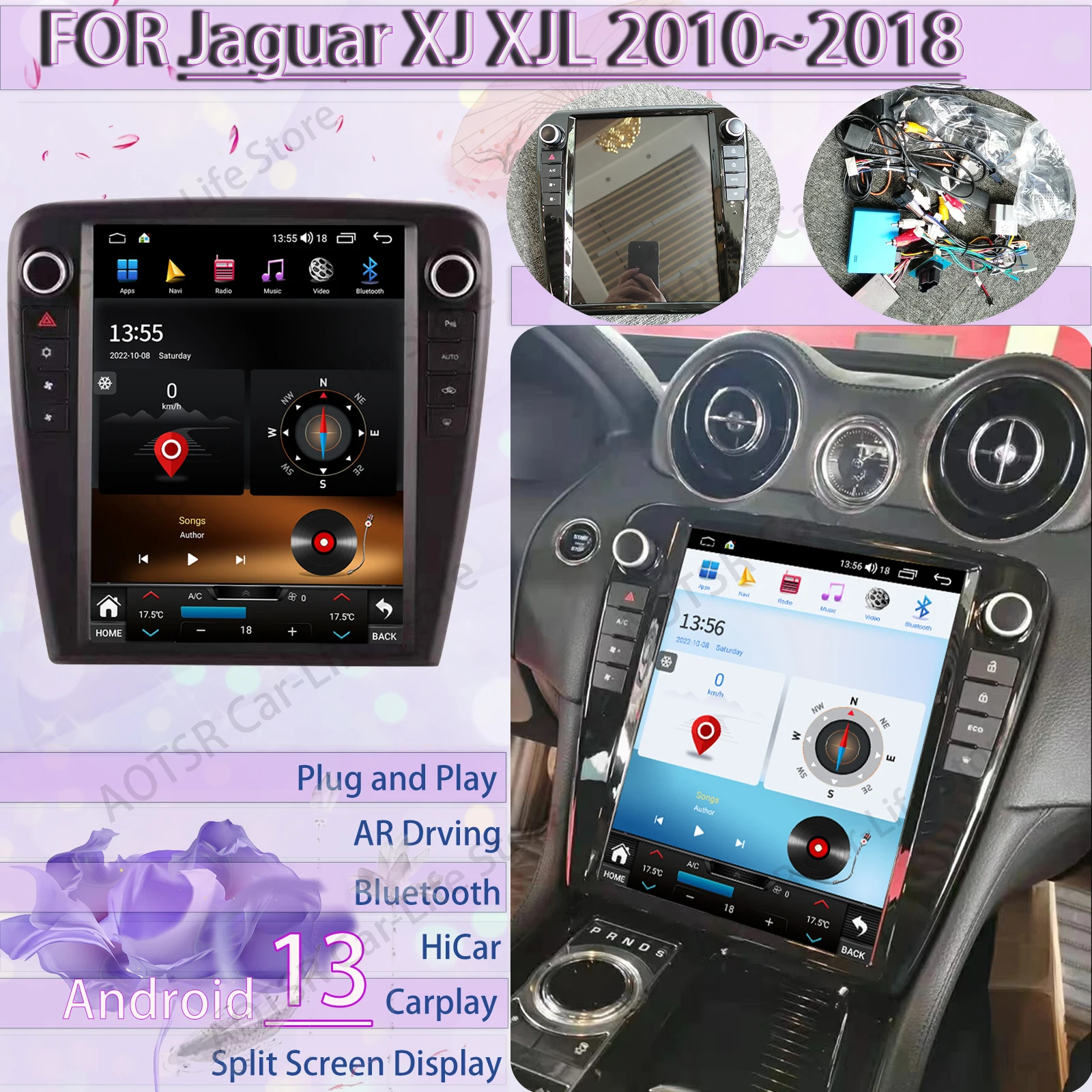 

256GB Tesa- Screen Android 12 Multimedia Radio Receiver For Jaguar XJ XJL 2010 2011 2012 2013 2014 2015 2016 2017 2018 Head Unit