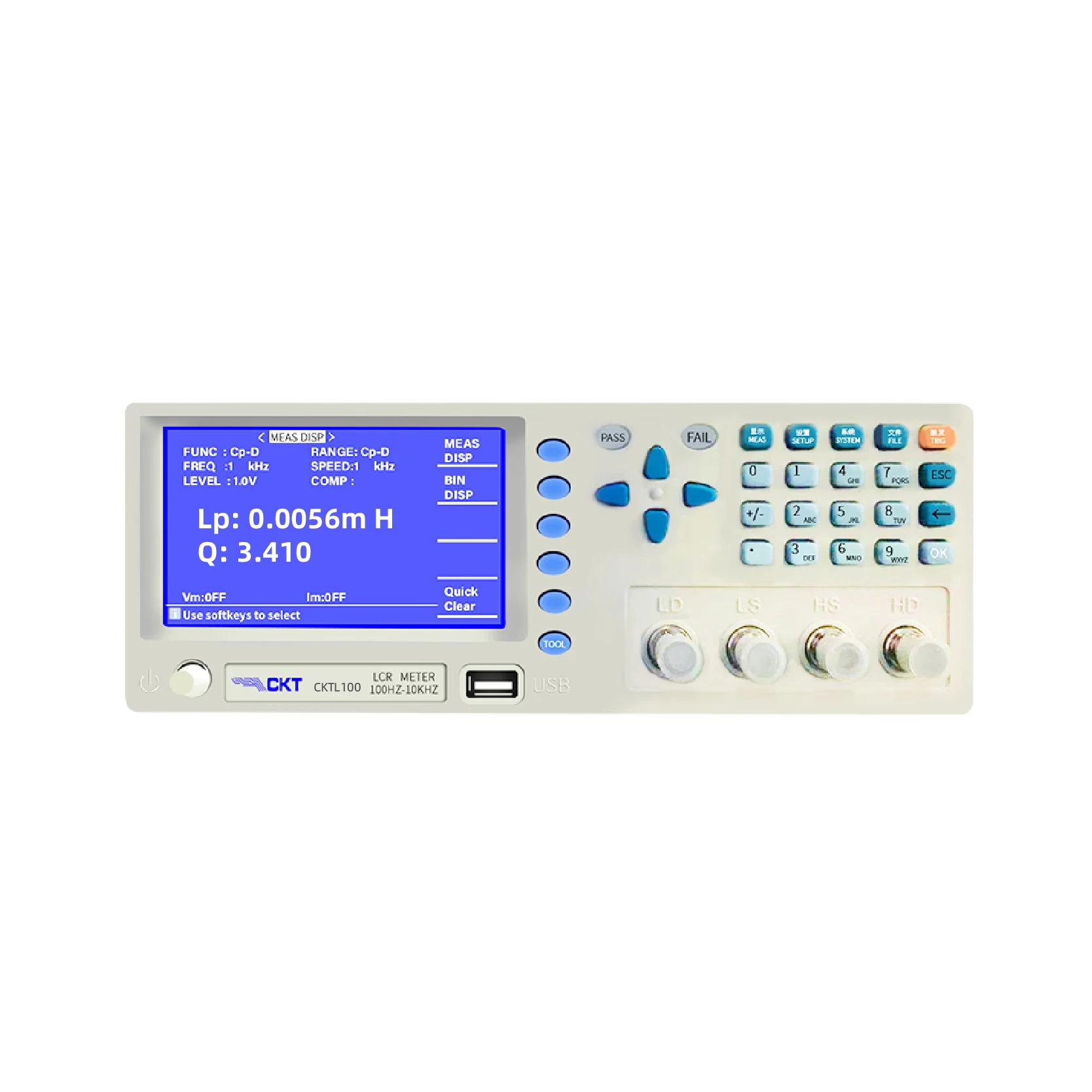 

Chuangkai CKTC10 Frequency 50Hz~10KHz Digital LCR Tester Capacitance Meter,Accuracy 0.1%