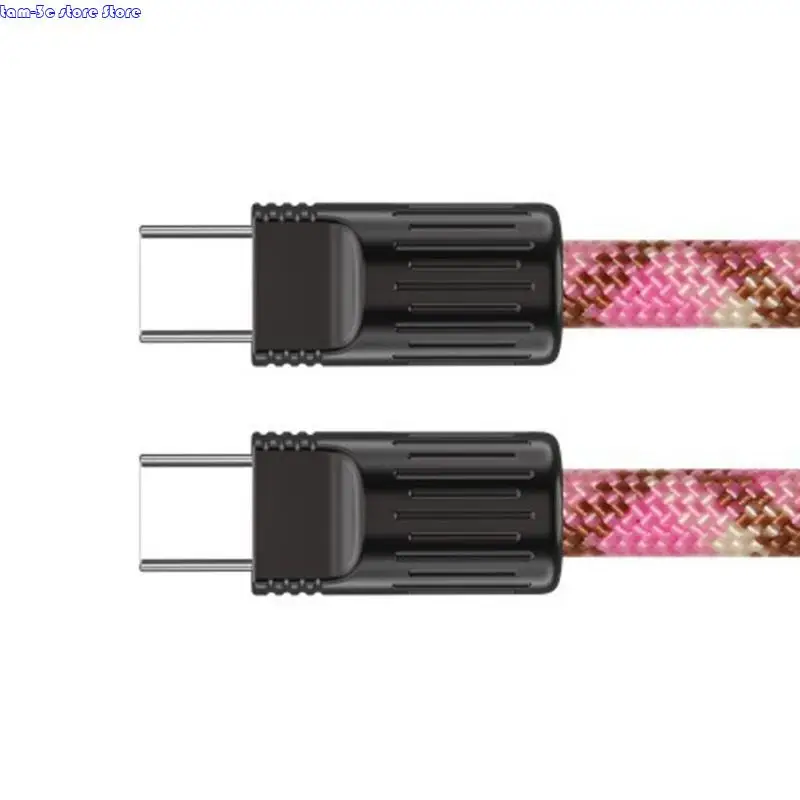 D0UA Несколько использования 60 Вт USB -тип C Зарядка C Зарядка/кабель передачи данных с плавным плетением Lanyard, 0,3 метра