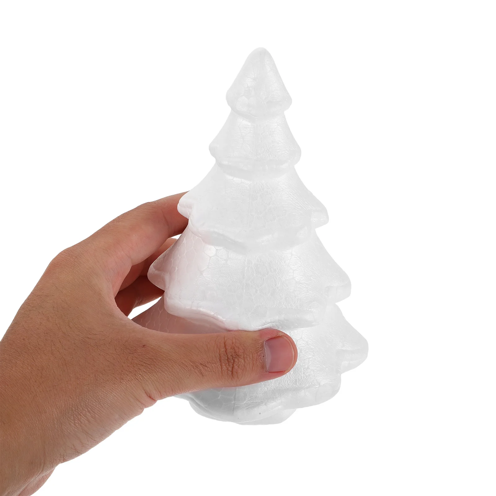

150mm Foam Cones for Christmas Trees White Polystyrene Craft Shapes DIY Solid Blank Form Tabletop Holiday Decor Mini Paintable