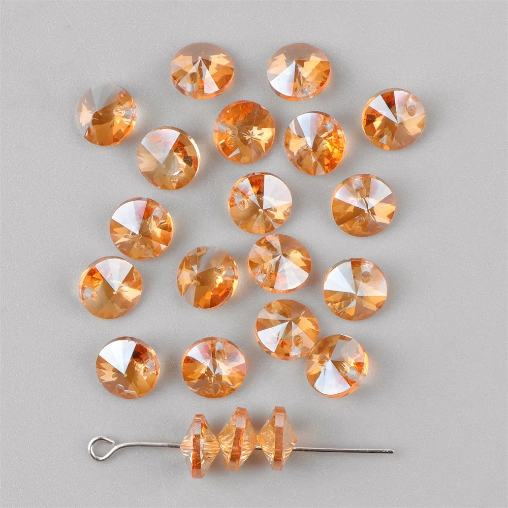 4*8mm UFO Shape Austrian Crystal Beads Double Bicone Glass Loose Rondelle Beads For Jewelry Bracelet Making DIY Necklace Earring