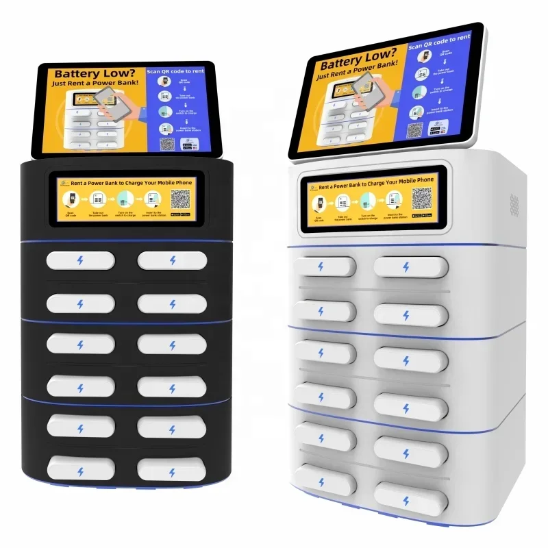 Portable Charger Rental Power Banks Phone Charging Station 4 / 8 / 12 Slots Shared Machine