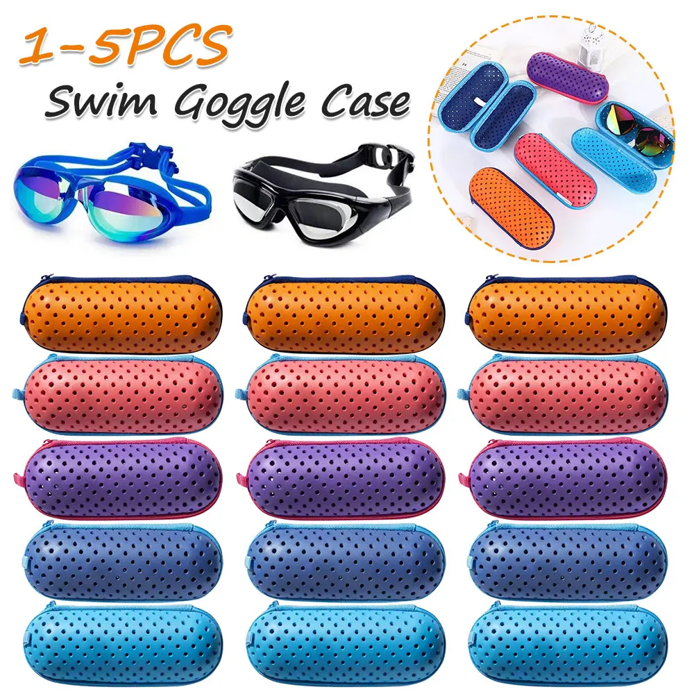 

1-5PCS Swim Goggle Case Swimming Goggles Protection Box Portable Goggles Protective Case Breathable Lightweight for Swimming