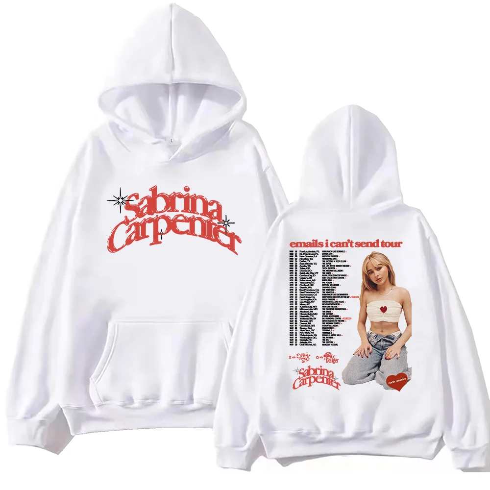 Sabrina Carpenter Emails I Can't Send 2024 Hoodie Harajuku Hip Hop Pullover Tops Sweatshirt Fans Gift