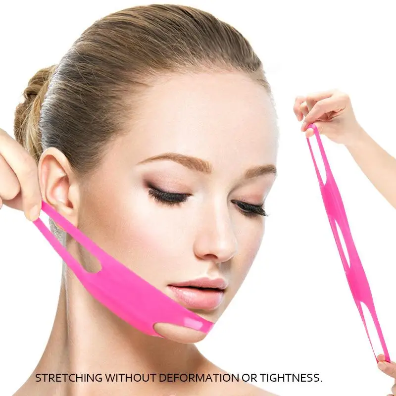 Fasciatura per il viso in silicone Linea V Shaper per il viso Mento Guancia Sollevamento Cintura Piega nasolabiale Cintura per massaggio facciale Bellezza per le donne Cura della pelle