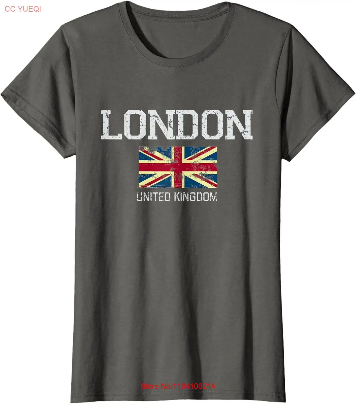 

Vintage London England United Kingdom Souvenir Gift Ladies' Crewneck T-Shirt