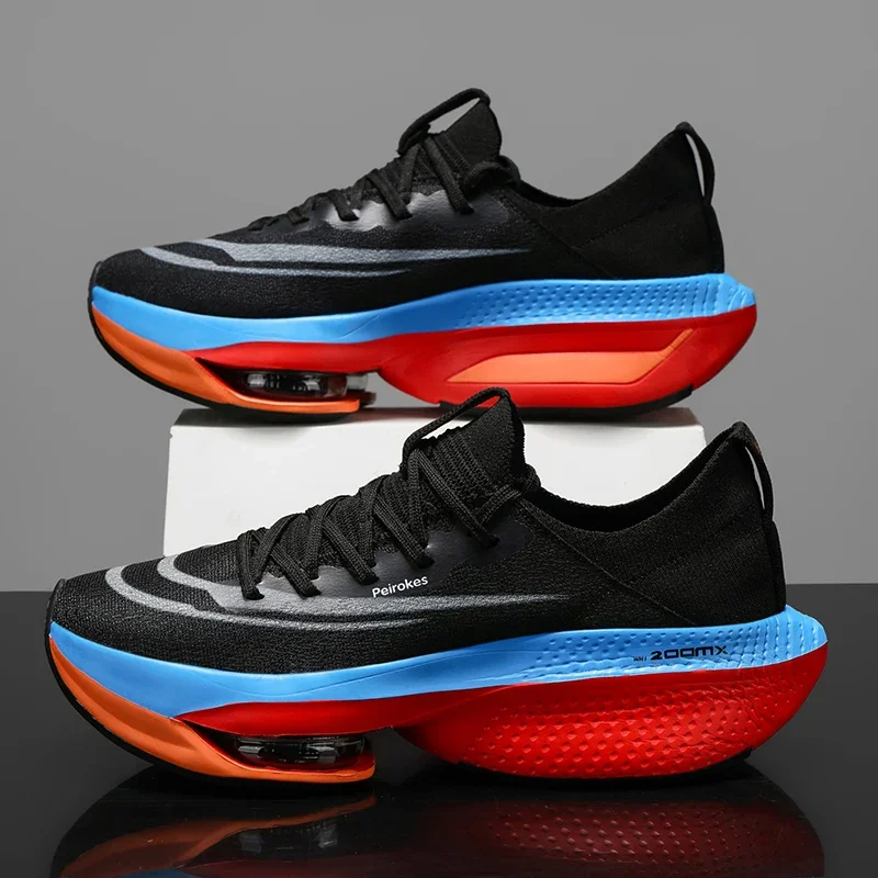 ماراثون وسادة هوائية للرجال أحذية الجري الرياضية تنفس خفيفة الوزن المرأة مريحة رياضية عدم الانزلاق لوحة الكربون أحذية رياضية