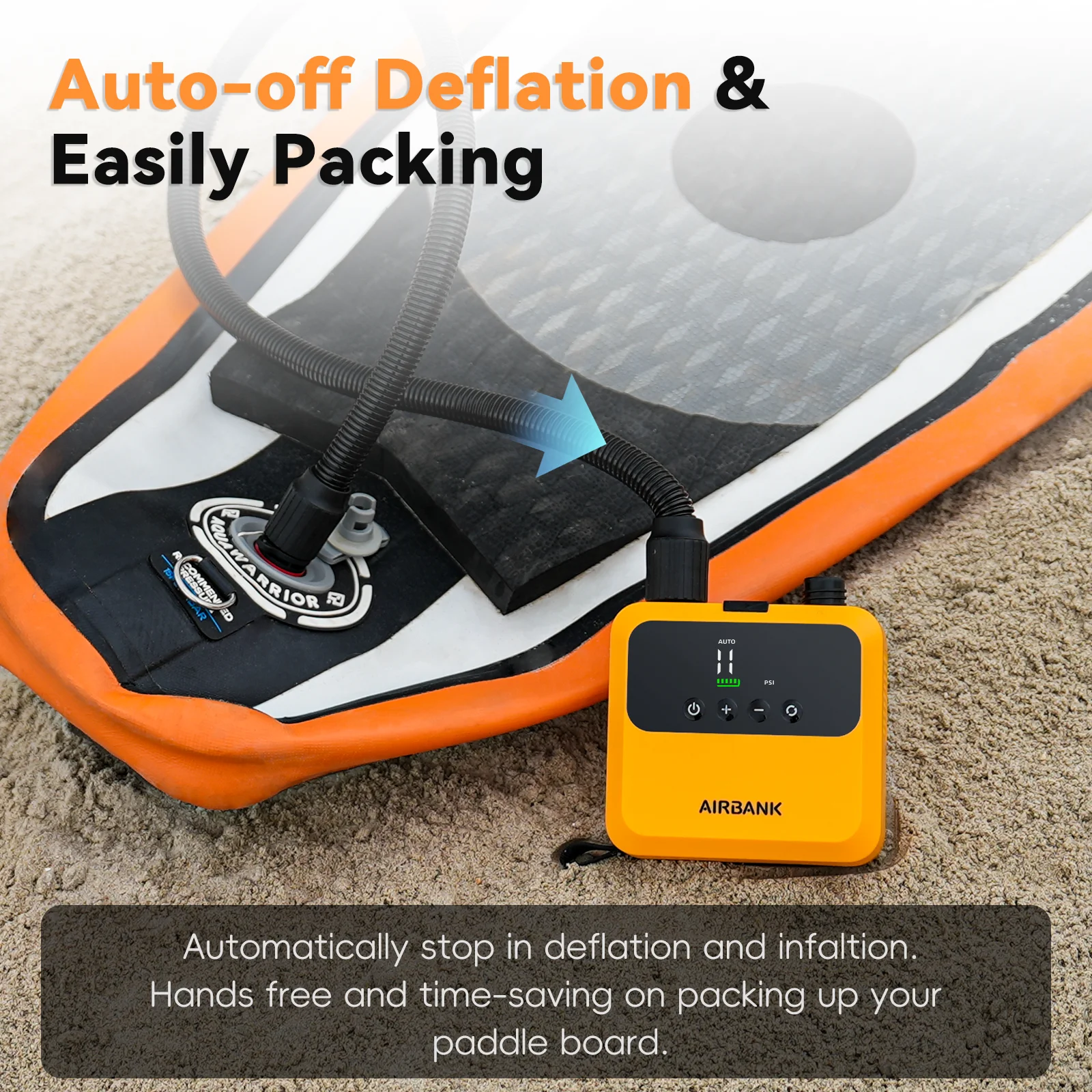 AIRBANK Electric SUP Pump 20PSI 4500mAh Brushless