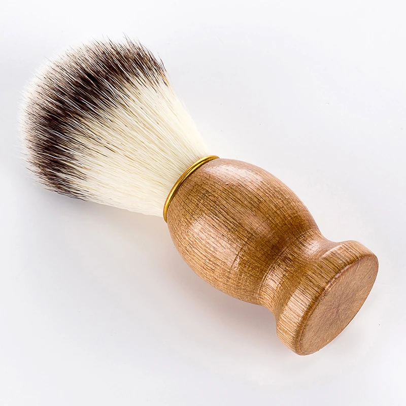 

Badger Hair Men's Shaving Brush Barber Salon Men Facial Beard Cleaning Appliance Shave Tool Razor Brush with Wood Handle