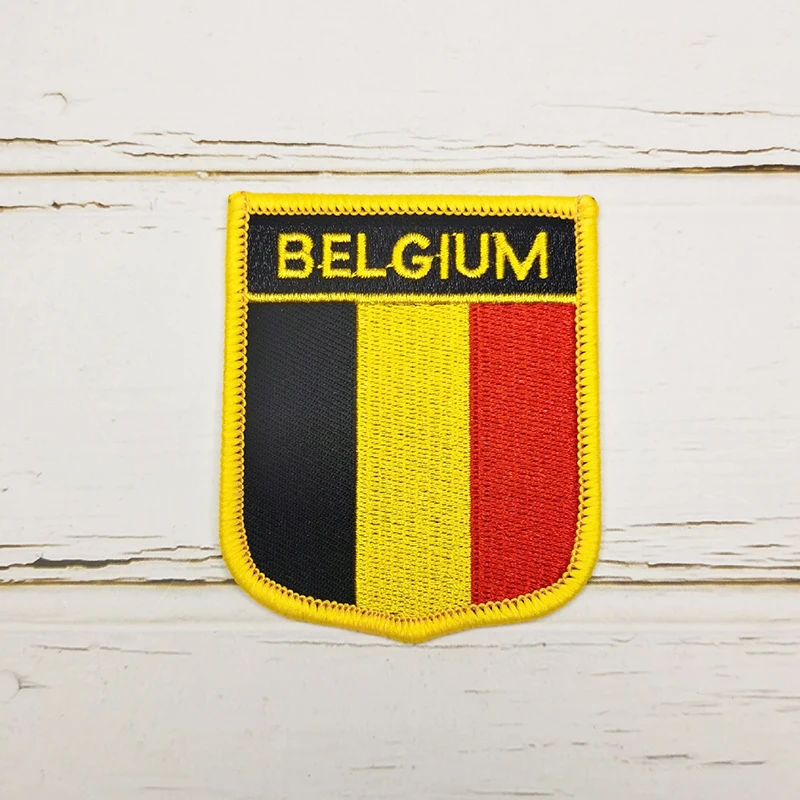 National Flag Shield Embroidery Patch Badge All Over the World 6*7cm  AUSTRALIA BELGIUM CANADA BRAZIL AUSTRIA CAMBODIA BELARUS