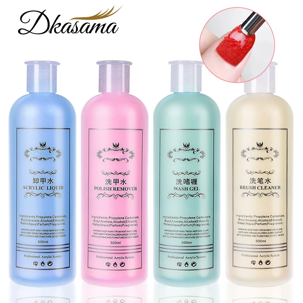 Dkasama 500ml Nail Gel Remover Professional Non-Irritating Nail Polish Cleaner Brush Cleaner Manicure Care Fake Nail Art Tools