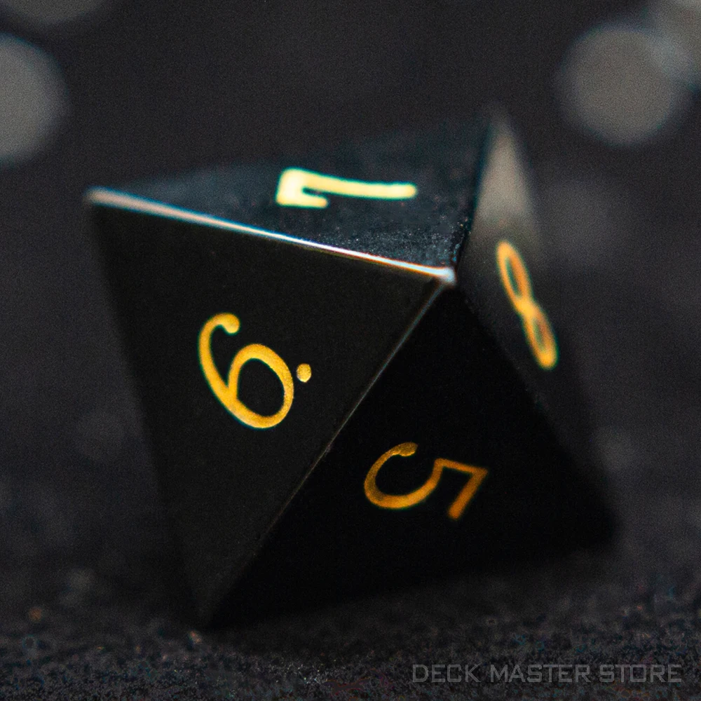 Dados de obsidiana negra, piedras preciosas poliédricas de varias formas, D20, DnD Digital, para D & D, TRPG, juegos mágicos de mesa, juegos de mesa