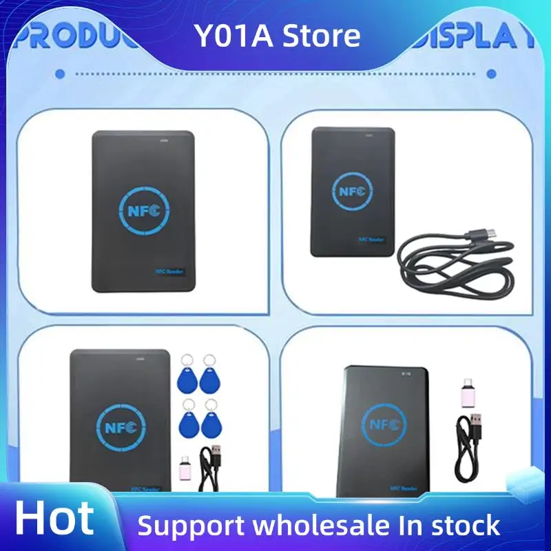 

Y01A 5-Band NFC Smart Chip Reader/Writer +4XUID Keychain 125K 13.56M Copier HID Duplicator Tag Clone ID IC Keychain Key Copy