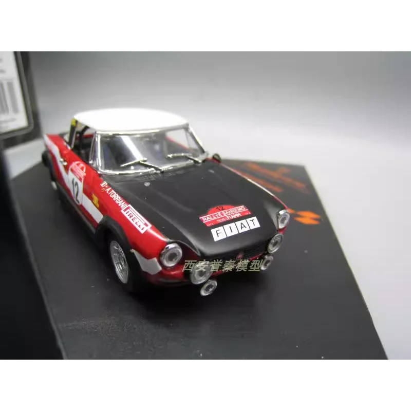 Diecast 1/43 Scale Fiat 124 ABARTH 1974 Rally Car Model Collectible Toy Gift Souvenir Display Ornament