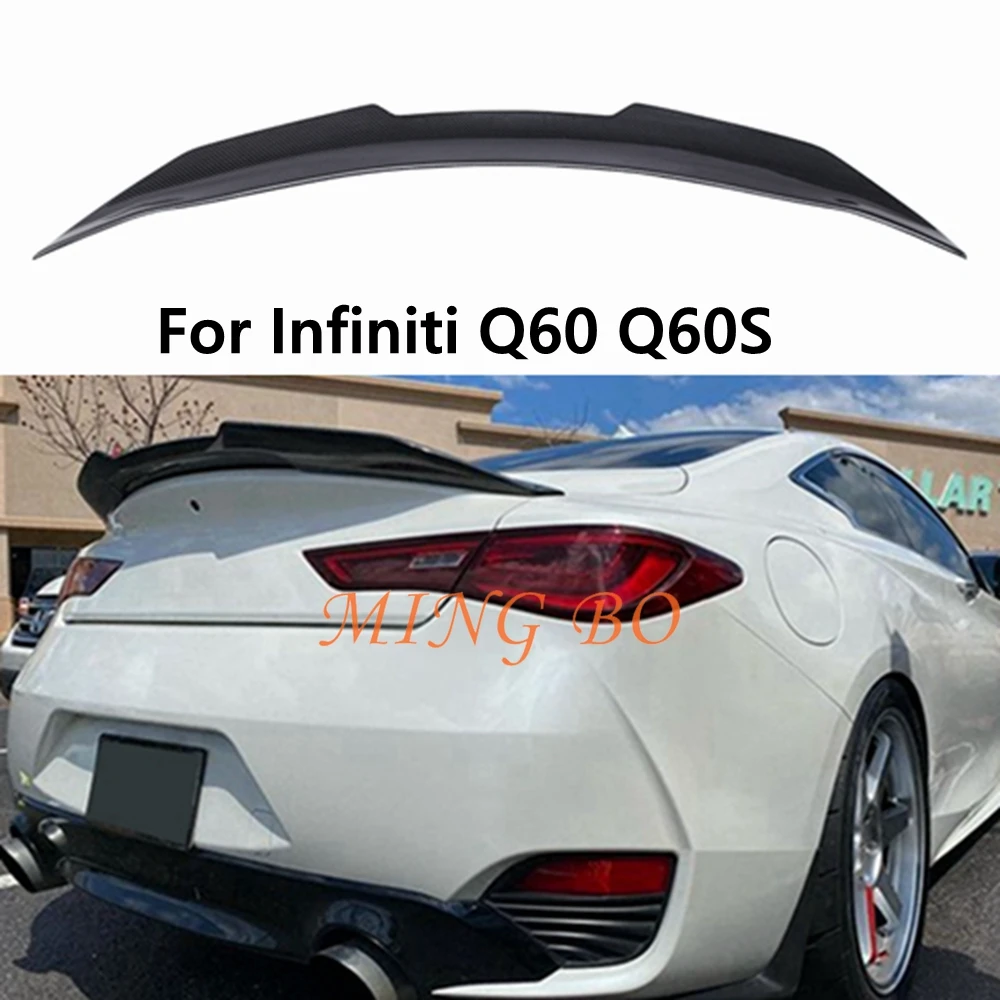 

For Infiniti Q60 Q60S PSM Style Carbon fiber Rear Spoiler Trunk wing 2013-2023 FRP Forged carbon