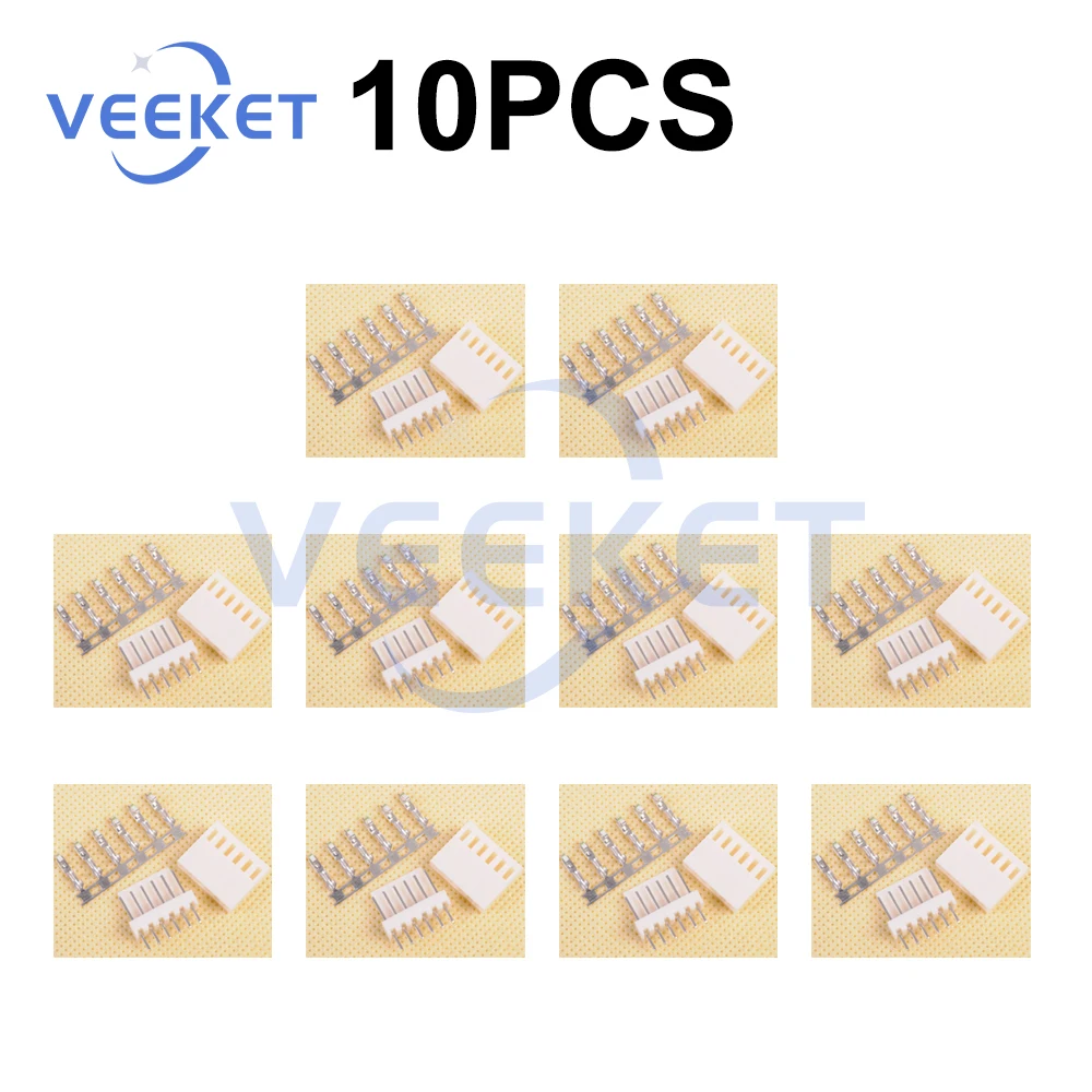 

KF2510-6P 2 54mm Terminal Housing Connector Kit Compact Reliable Easy To Use For Circuit Board Wiring Industrial Electronics