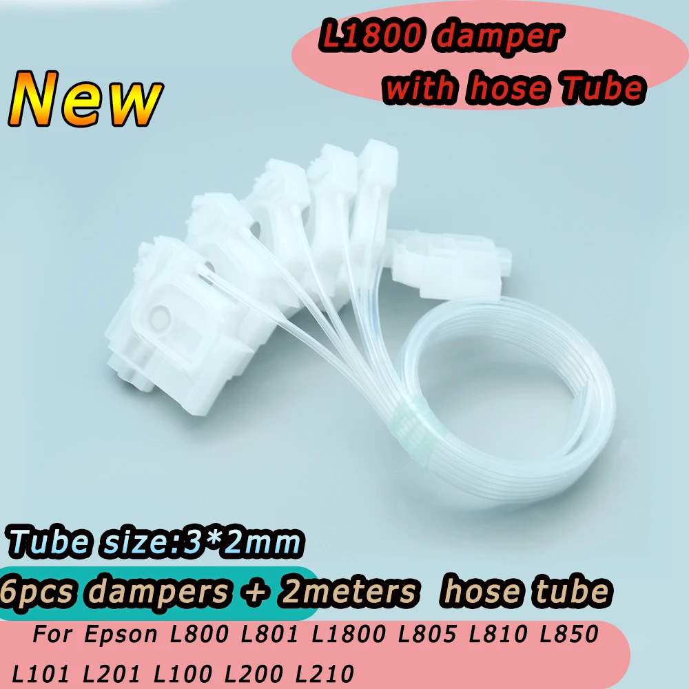 

L1800 L800 DTF Printer Ink Damper for Epson L200 L210 L801 L805 L810 L850 L1800 L1300 L1455 Dumper With 2 Meters Tube Ink Hose