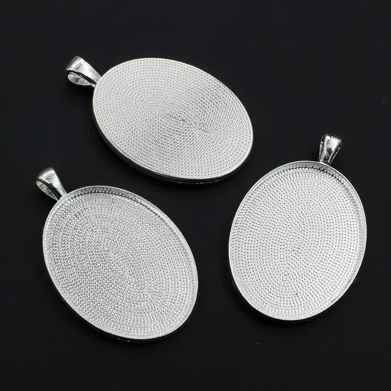 New Fashion 5pcs 30x40mm Inner Size 8 Colors Plated Simple Style Cabochon Base Setting Charms Pendant (
