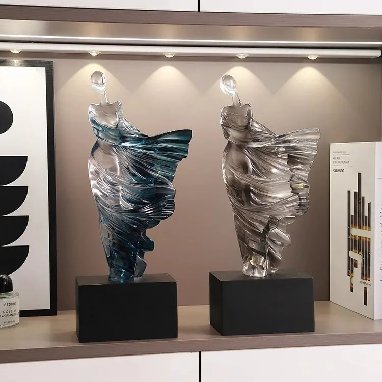 

Modern high-end art figure soft decoration decoration home living room entrance wine cabinet TV cabinet decoration housewarming