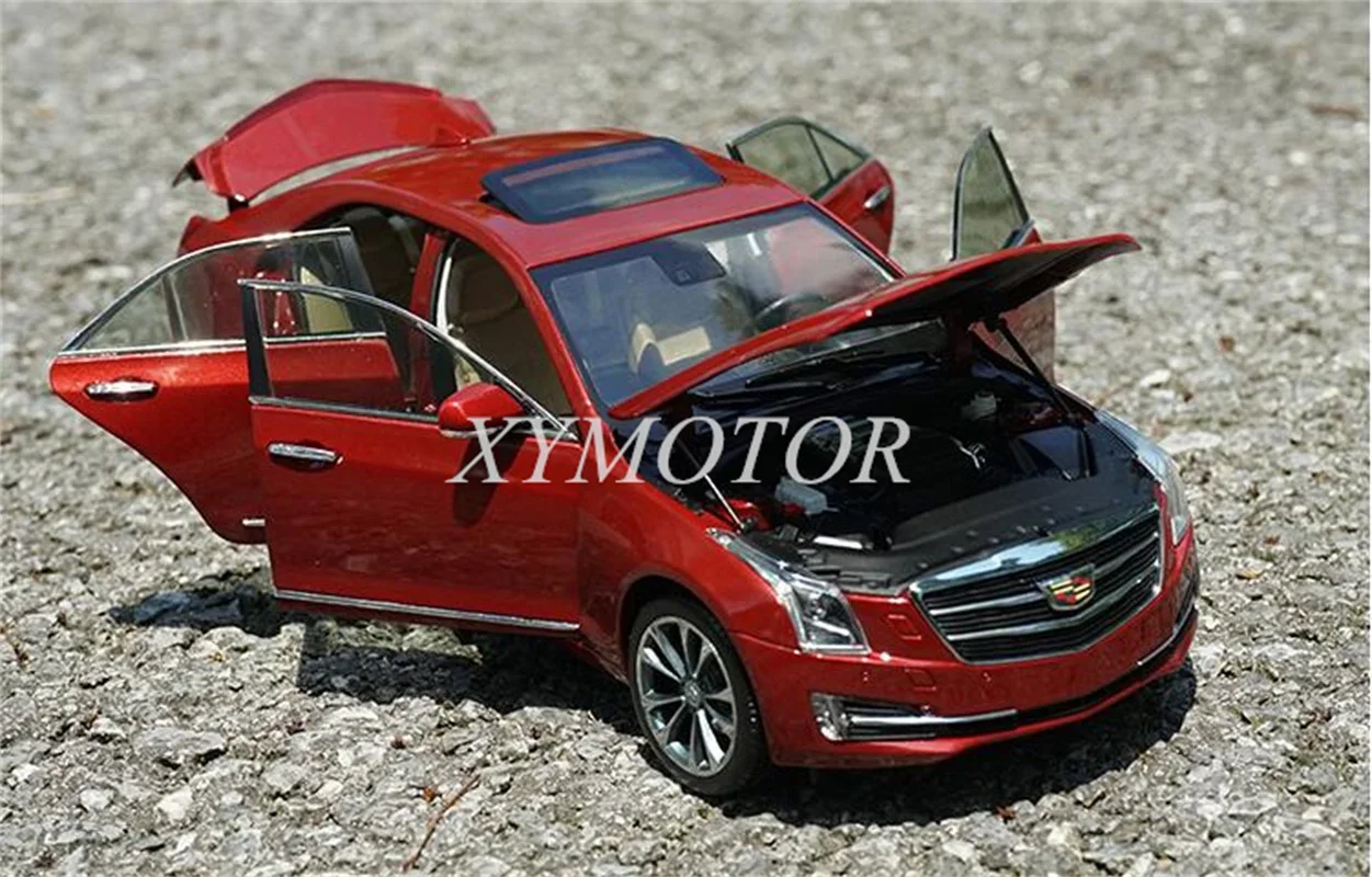 1/18 For CADILLAC ATS-L Diecast Metal Model Car Toys gifts Collection Display Red/White Ornaments