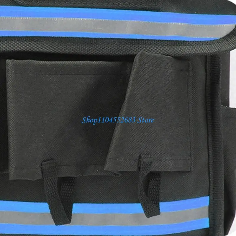 Heavy Duty Electrician Tool Bag Wide Mouth Tools Storage Bag Adjustable Strips