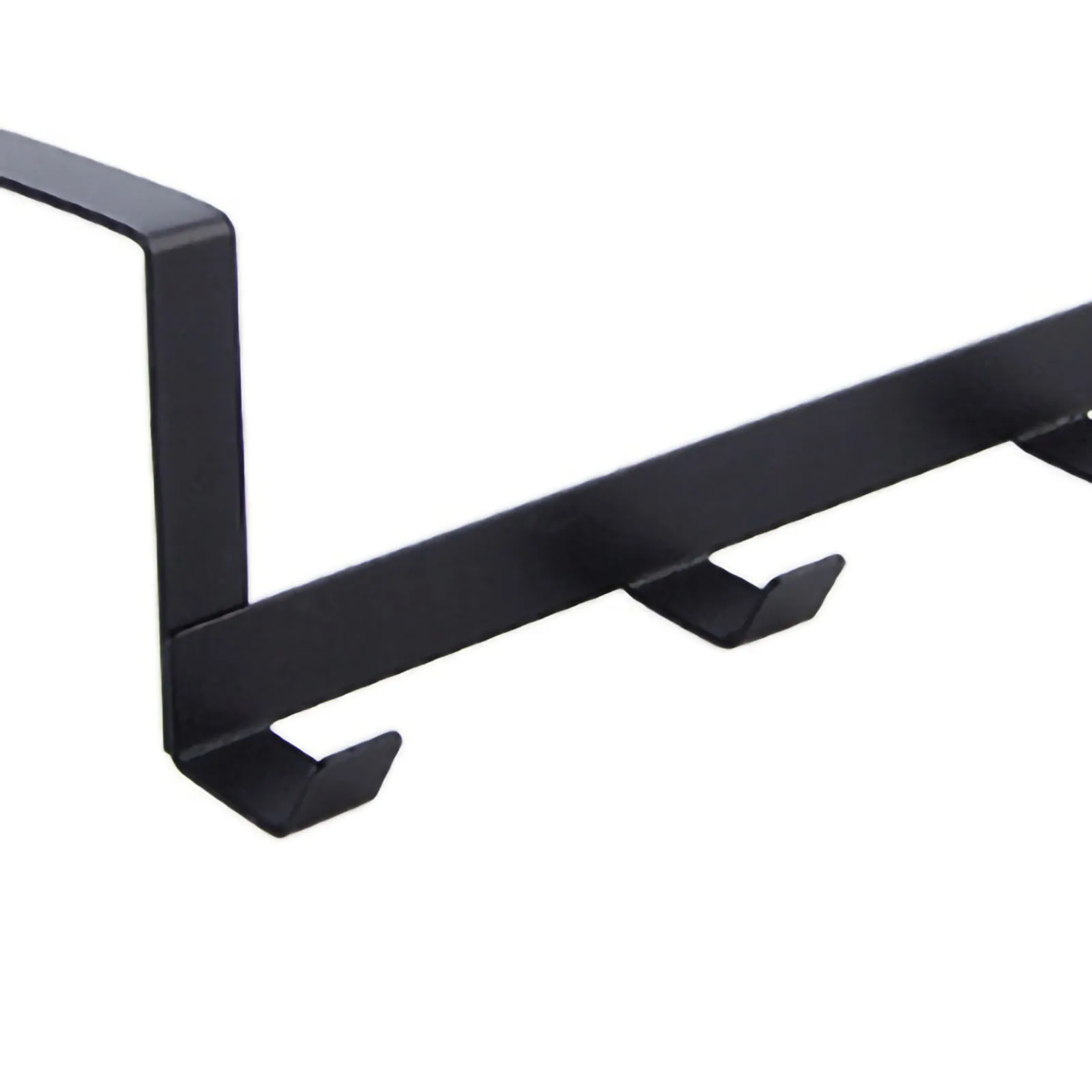 Colgador de gancho de puerta, taladro para colgar ropa sin perchero, sombrero, bolsa, toalla, entrada de baño, negro