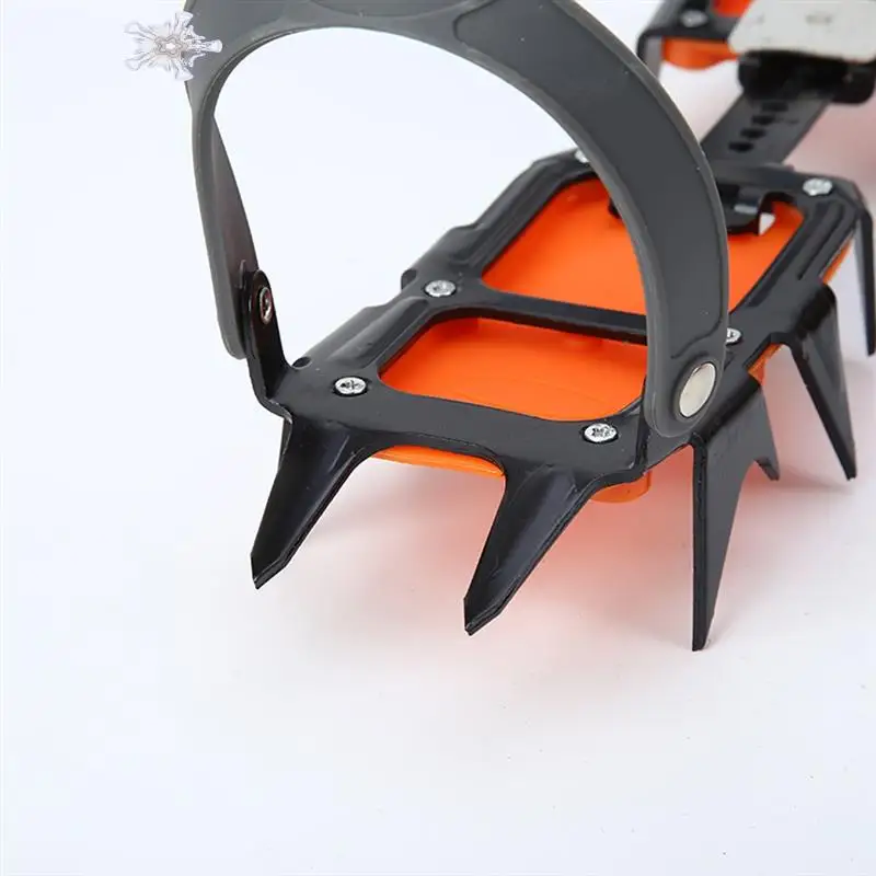 Crampones de nieve y hielo de 12 dientes, cubiertas antideslizantes para zapatos de escalada, tacos con punta, Crampones antideslizantes para nieve para deporte