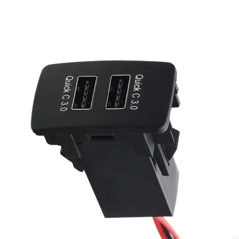 

QC3.0 Double USB Car Adapter Fast Charging Port for Smartphones Tablets Electronics Devices for Car Models 24BB