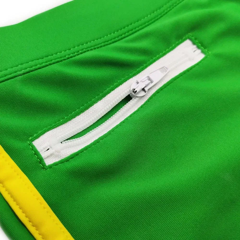 Sexy Swimsuit Beach Quick Drying Trunks Men Swimwear with Zipper Pocket Swimming Boxer Brief Square Leg Bathing Suit Board Short