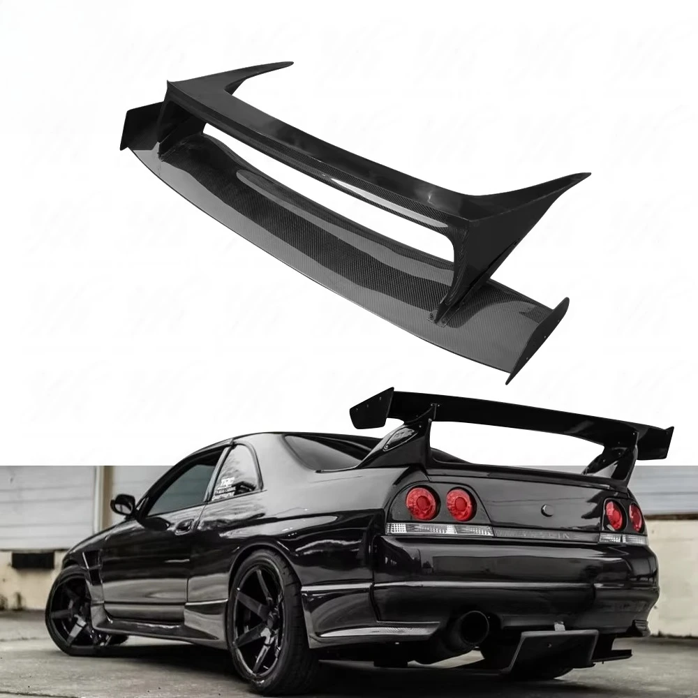 FOR R33 GTS/GTR BeeR Style GT Carbon Fiber Wing/spoiler view 4
