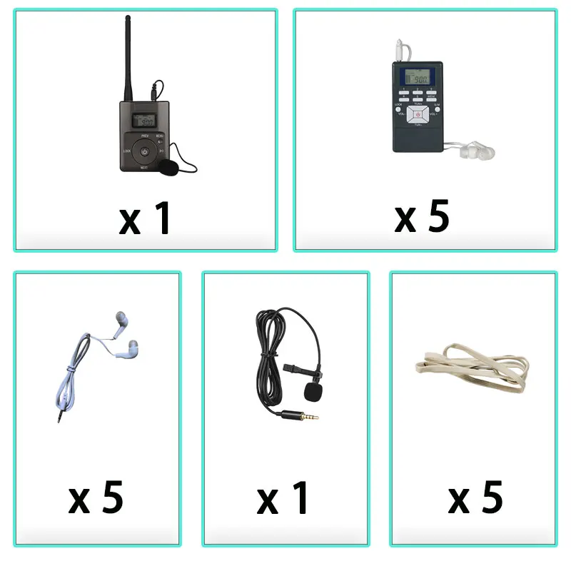 YARMEE Wireless FM Tour Guide System Portable Audio Whisper Transmitter Receivers For Travelling Church Museum Umrah Hajj