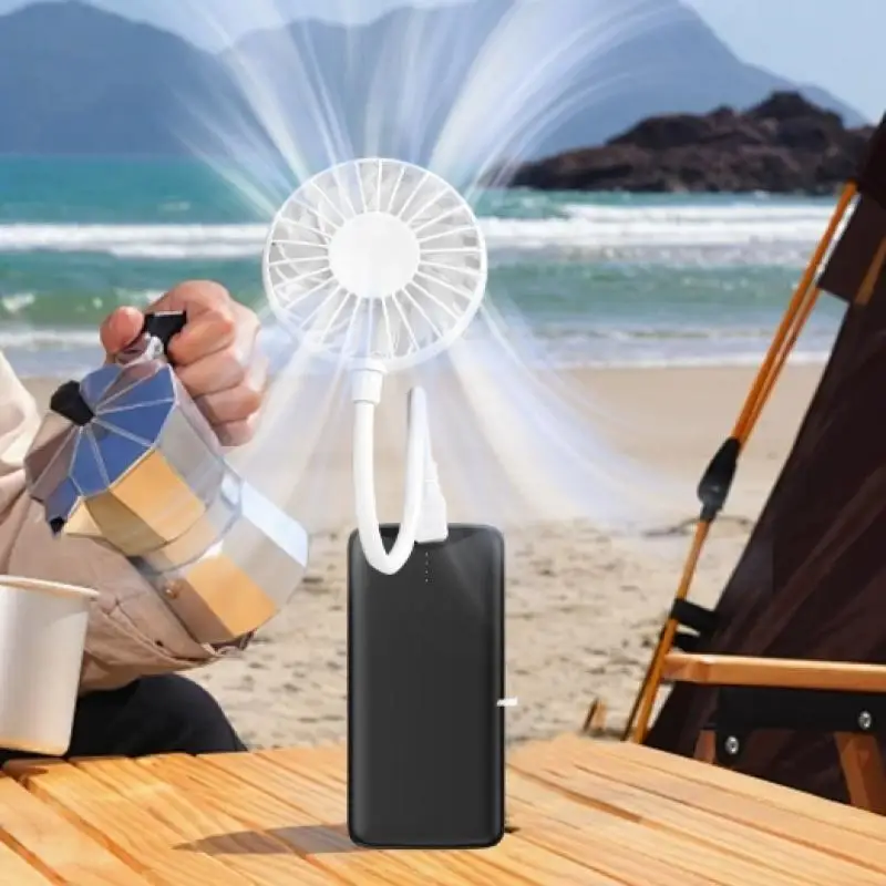 Ventilador USB Portátil para Notebook e Power Bank, Mini Ventilador de Ar para Verão, Camping e Escritório