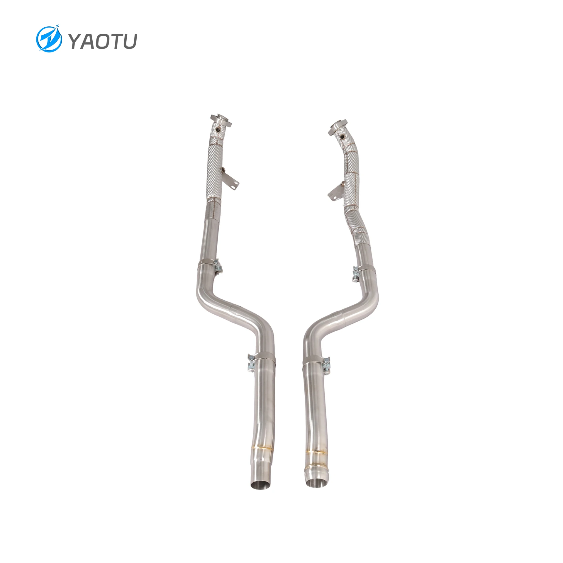 

YT Exhaust Downpipe for Benz CLS350 W218/E400 W212 3.5T Stainless Steel High Flow Catted Downpipe