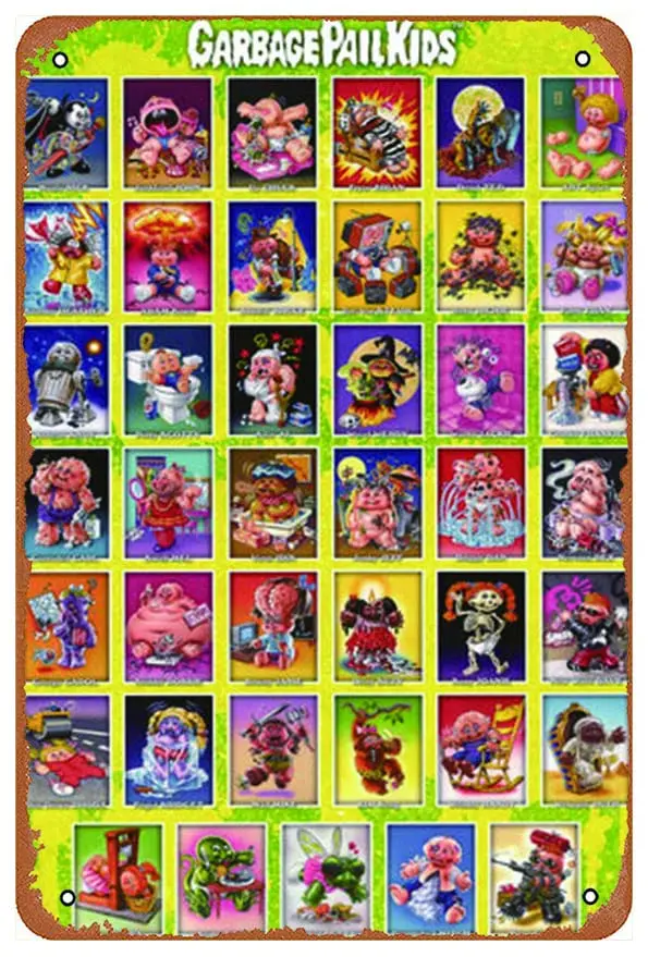 Garbage Pail Kids Series 1 Funny Art Metal Tin Sign 8x12 inch Bar Pub Indoor Outdoor Wall Decor Gifts for Man