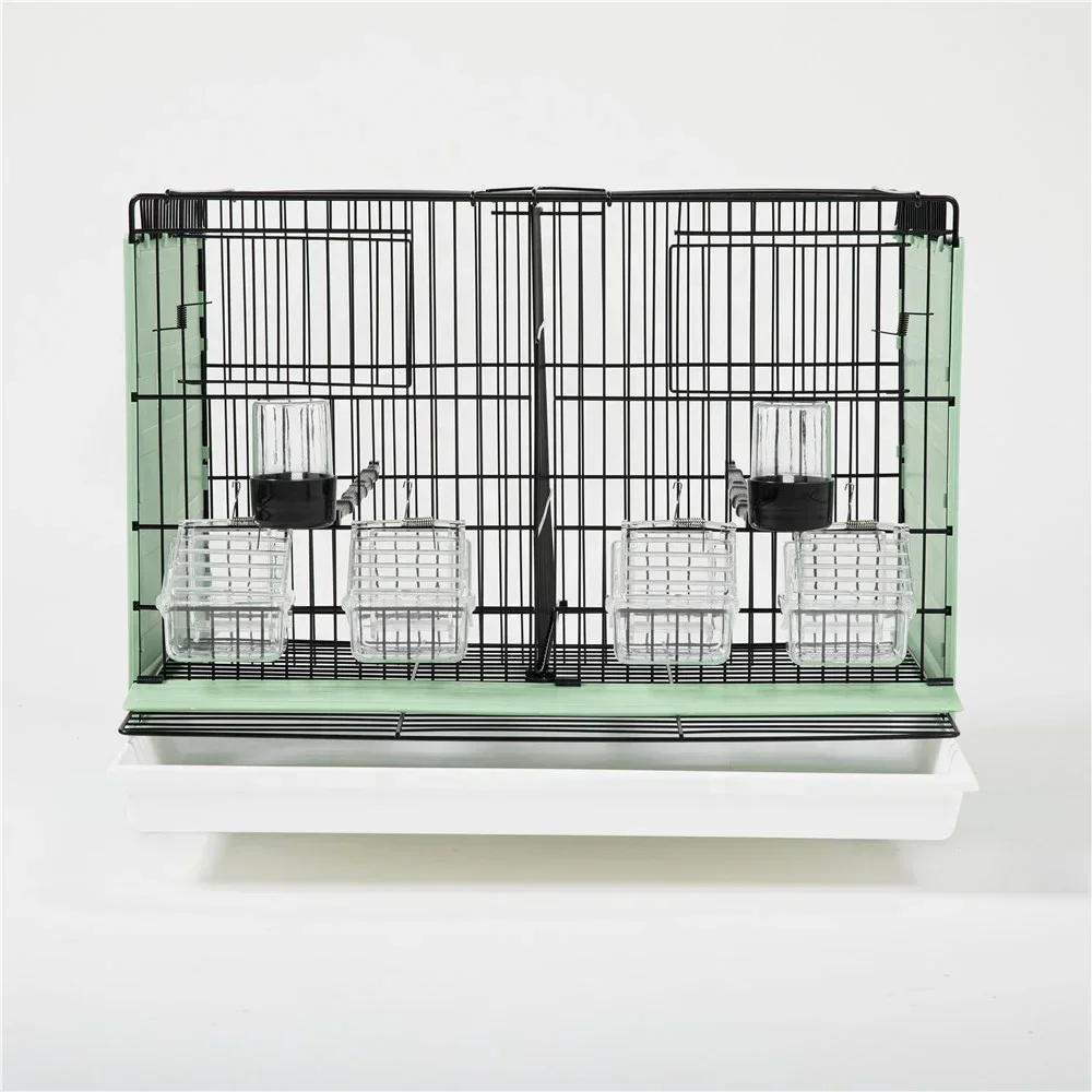 Galvanized Birds Cage 4 Stackable Quail Breeding Bird Cage Canary Breeding Cages