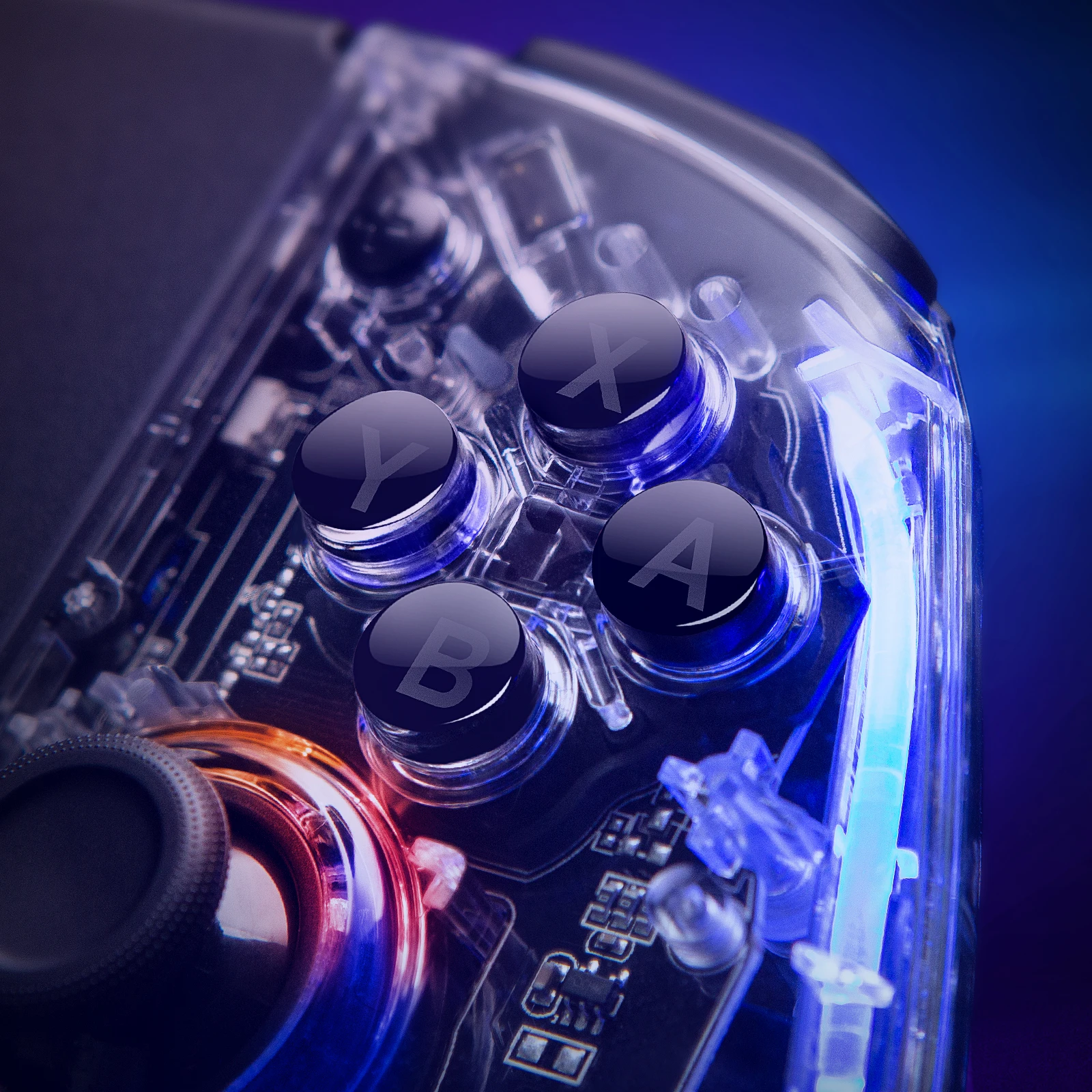 Nyxi Hyperion ไฟดาวตกไร้สายจอยแพดพร้อมไฟ LED 8สีสำหรับสวิทช์/สวิทช์ OLED