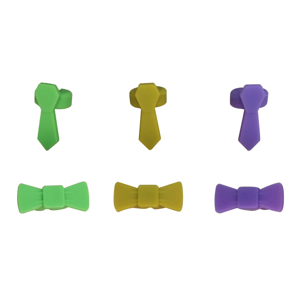 

6pcs Silicone Wine Glass Marker Premium Food Grade Heat Resistant Eco-Friendly Non-Slip Shockproof Easy Clean Glass