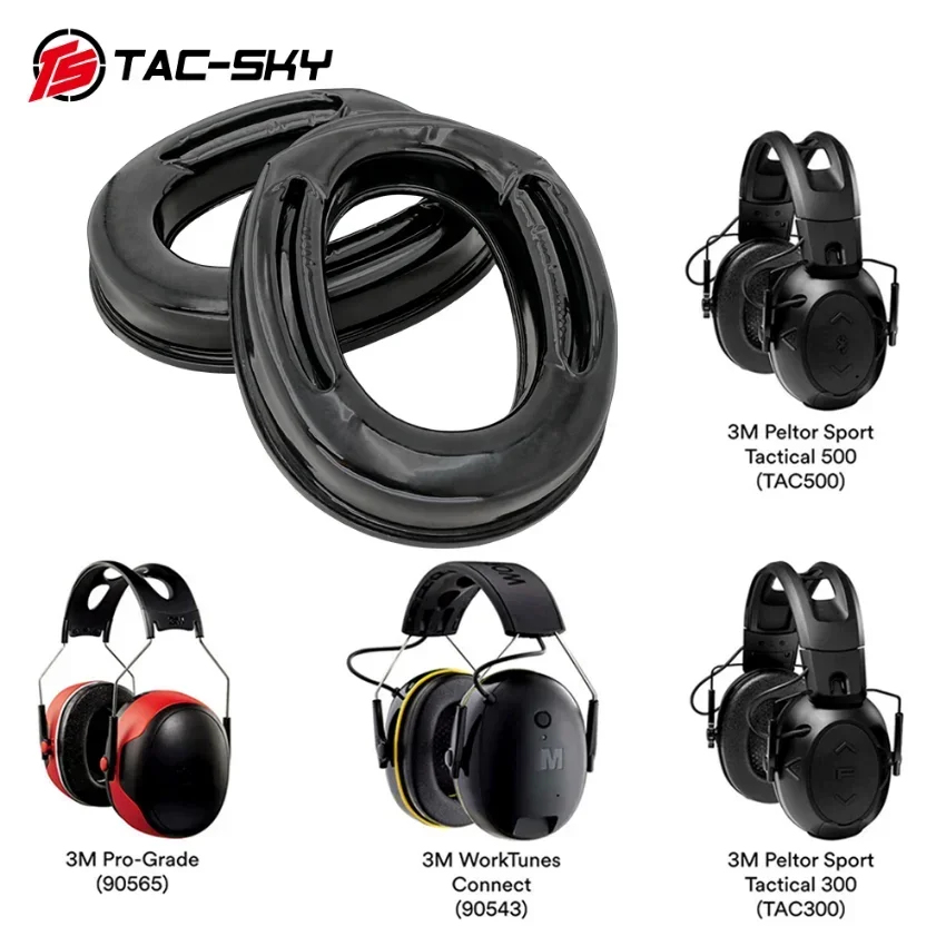 TAC-SKY is compatible with MSA Sordin\\COMTA\\3M tactical headset silicone earmuffs, comfortable replacement of tactical earmuffs