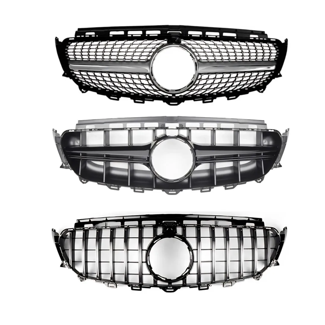 Para Mercedes Benz Clase E W213 2016-2020 E200 E260 E300 E350 GT estilo diamante rejilla delantera máscara de parachoques accesorios de ajuste de parrilla