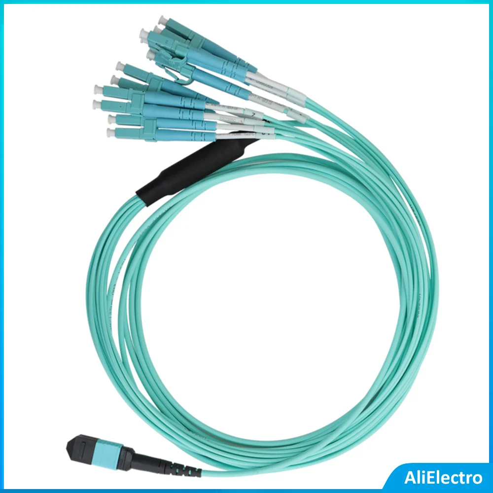 

12 core Fiber Jumper OM3 MPO(F)-LC/UPC-OM3/150-3.0 MTP Fiber Optic Patch Cord Type B