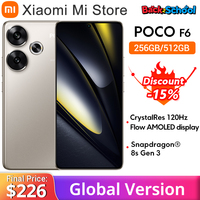 Global Version POCO F6 5G Snapdragon 8s Gen 3 Smartphone 120Hz AMOLED display 90W turbo charging 50MP camera system with OIS