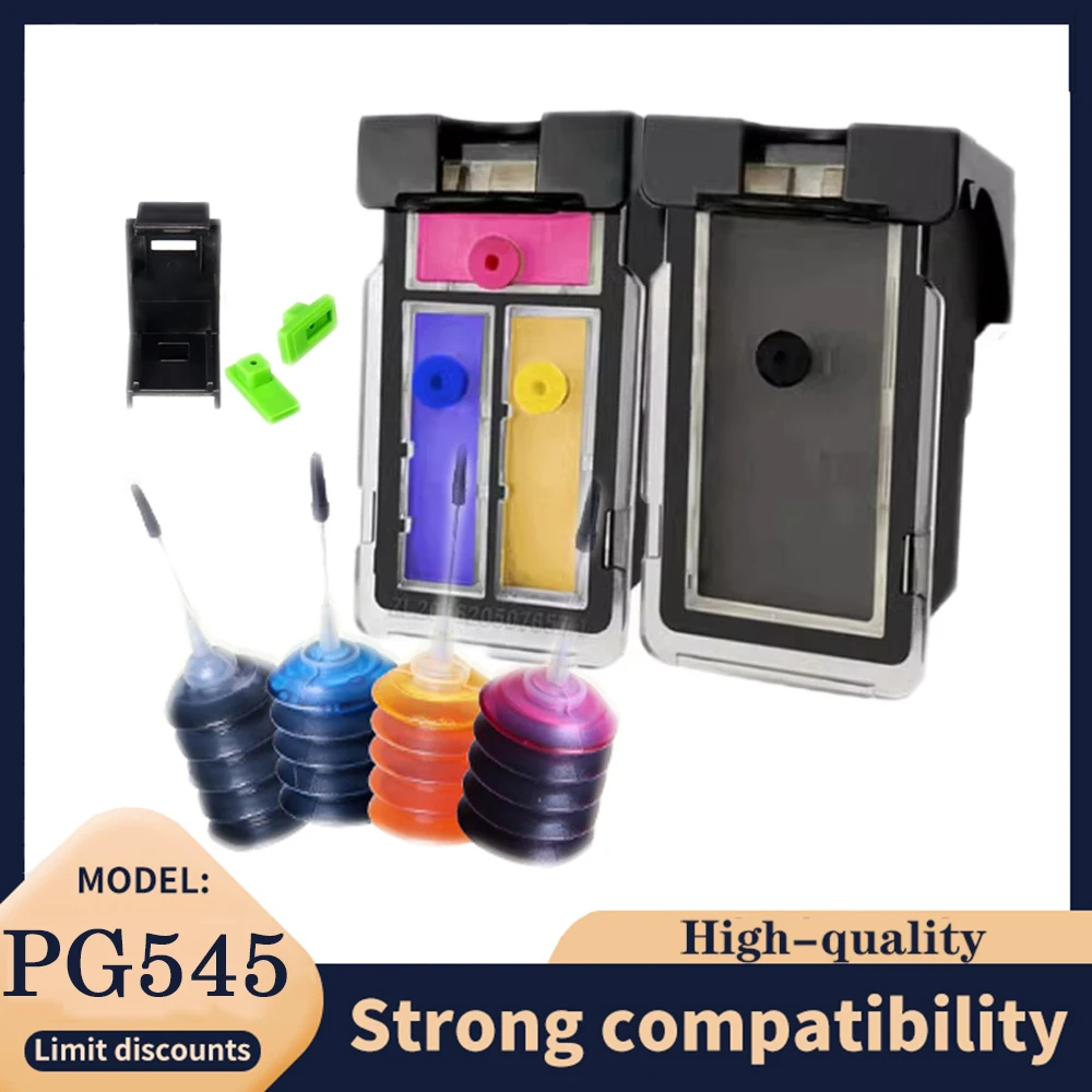 vilaxh 546XL 545 546XL Ink 545XL Refillable Cartridge Compatible for Canon PG545 CL546 PG-545 Pixma MG3050 2550 2450 2550S 2950