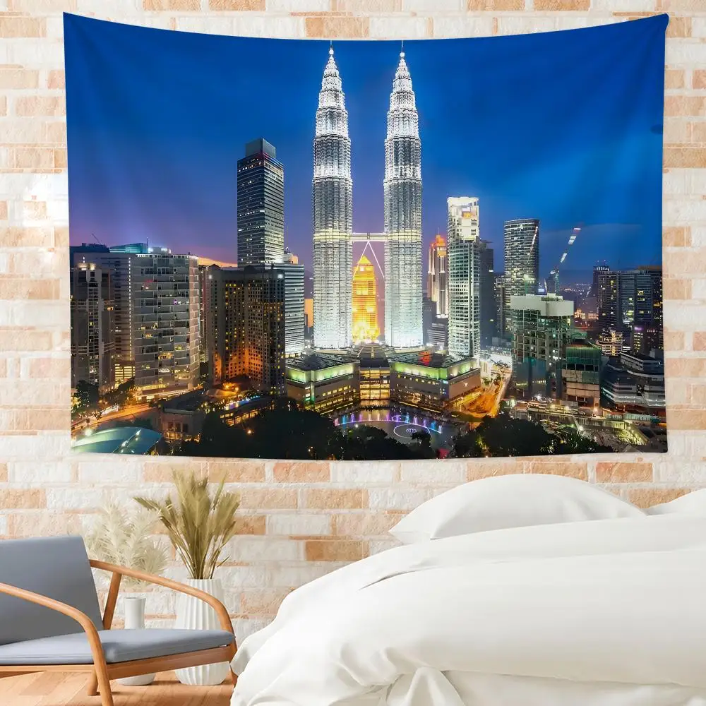 P-PPetronas TTwin Towers Tapestry Wall Decoration Suitable For Living Room Bedroom Study Party Home Decor Gift