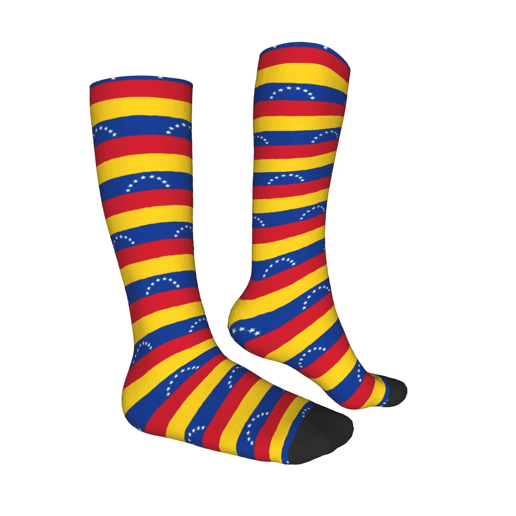 Crew Kousen Vlag van Venezolaans, Caribische Zee in Zuid-Amerika Sokken Harajuku Mode Lange Sokken Accessoires voor Mannen Vrouwen